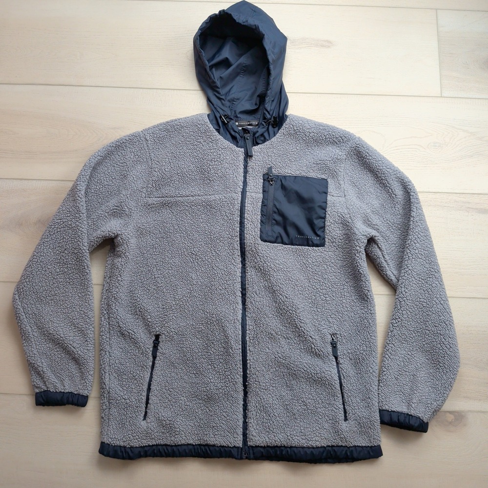 Travis Mathew Venture Sherpa Jacket Mens Large Full Zip Hooded 1MAB206